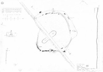 400dpi scan of site plan DC44474 - Plan, elevation and section of Hatton of Ardoyne Stone Circle