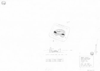 RCAHMS survey drawing: Plan and elevation of Nether Corskie Stone Circle