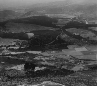 Birkhall and Tom Ullachie, Balmoral Estate.  Oblique aerial photograph taken facing north-west.  This image has been produced from a print.