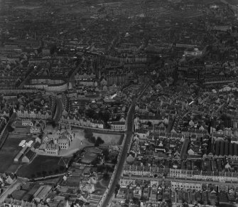 Aberdeen, general view, showing Skene Street and Aberdeen Grammar School.  Oblique aerial photograph taken facing north-east.  This image has been produced from a print.