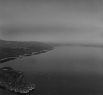 Loch Fyne, general view, showing Barmore Island.  Oblique aerial photograph taken facing north.  This image has been produced from a print.