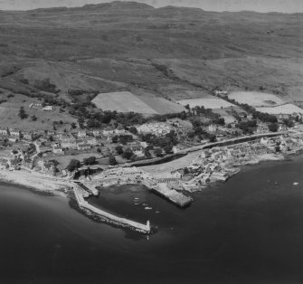 Ardrishaig, general view, showing Ardrishaig Harbour and Crinan Canal.  Oblique aerial photograph taken facing north-west.  This image has been produced from a print.