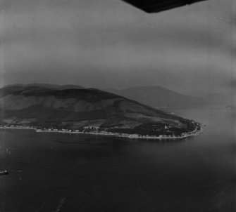 Blairmore Hill and Holy Loch.  Oblique aerial photograph taken facing north.  This image has been produced from a print.