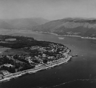 Hunter's Quay and Holy Loch.  Oblique aerial photograph taken facing north-west.  This image has been produced from a print.