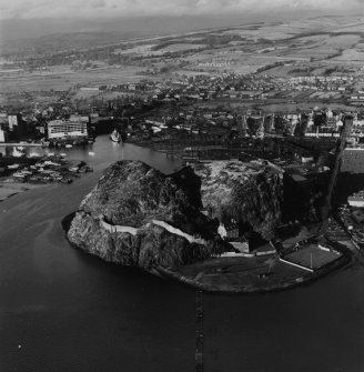 Dumbarton Rock.  Oblique aerial photograph taken facing north.  This image has been produced from a print.