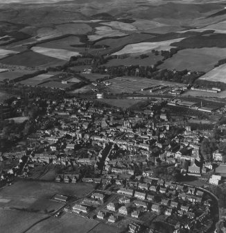 Selkirk, general view, showing Hillside Terrace and Victoria Park.  Oblique aerial photograph taken facing north-west.  This image has been produced from a print.