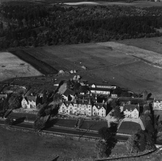 Craiglynne Hotel, Woodlands Terrace, Grantown-on-Spey.  Oblique aerial photograph taken facing north-west.  This image has been produced from a print. 