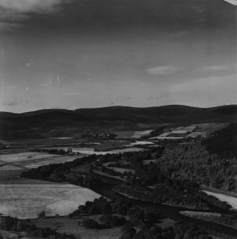 River Spey, general view, Advie.  Oblique aerial photograph taken facing west.  This image has been produced from a print.