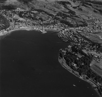 Oban, general view.  Oblique aerial photograph taken facing east.  This image has been produced from a print.