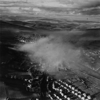 Galashiels, general view, showing Abbotsford Road and Gala Park.  Oblique aerial photograph taken facing north-west.  This image has been produced from a print.