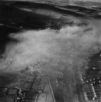 Galashiels, general view, showing Wakefield Mill, Huddersfield Street.  Oblique aerial photograph taken facing west.  This image has been produced from a print.