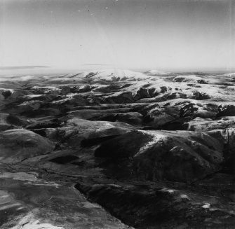 Cheviot Hills, general view, showing Woden Law and Langside Law.  Oblique aerial photograph taken facing east.  This image has been produced from a print.
