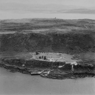 Cumbrae Lighthouse, Little Cumbrae Island.  Oblique aerial photograph taken facing east.  This image has been produced from a print.