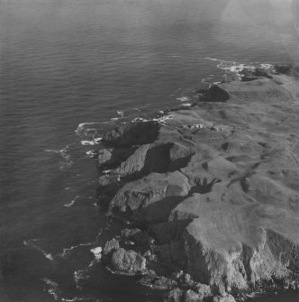 St Abb's Head, general view.  Oblique aerial photograph taken facing south-east.  This image has been produced from a damaged print.