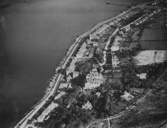 Rothesay, general view, showing Glenburn Hydropathic Hotel and Mount Stuart Road.  Oblique aerial photograph taken facing north-east.  This image has been produced from a print.