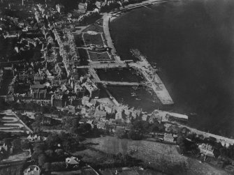 Rothesay, general view, showing Rothesay Harbour and Winter Gardens, Isle of Bute.  Oblique aerial photograph taken facing west.  This image has been produced from a print.