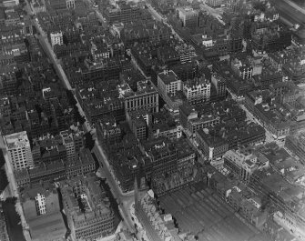 Glasgow, general view, showing Hope Street and Renfield Street.  Oblique aerial photograph taken facing north-east.  This image has been produced from a print.