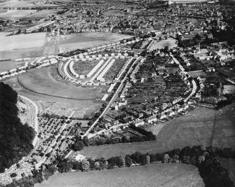 Inverness, general view, showing Glenurquhart Road and Bruce Gardens.  Oblique aerial photograph taken facing north.  This image has been produced from a print.