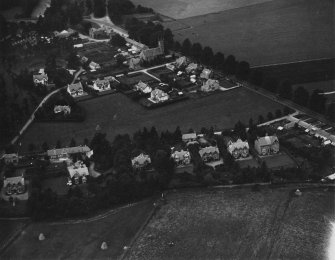Blair Atholl, general view, showing St Andrew's Crescent and The Terrace.  Oblique aerial photograph taken facing north.  This image has been produced from a print.