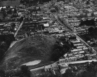 Elgin, general view, showing Lady Hill and High Street.  Oblique aerial photograph taken facing east.  This image has been produced from a print.