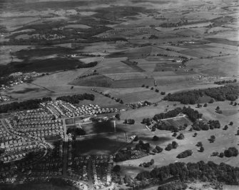 Bearsden, general view, showing Rannoch Drive and Killermont Golf Course.  Oblique aerial photograph taken facing north-east.  This image has been produced from a print.