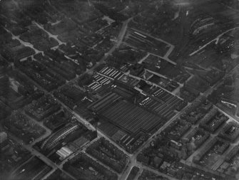 Cattle Market, Bellgrove Street and College Goods Yard, High Street, Glasgow.  Oblique aerial photograph taken facing west.  This image has been produced from a print.