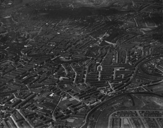 Glasgow, general view, showing Botanic Gardens, Great Western Road and Maryhill Road.  Oblique aerial photograph taken facing west.  This image has been produced from a print.