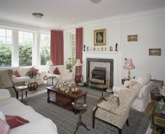 Interior. Ground floor. Drawing room. View from NE showing fireplace Scanned image