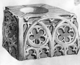 Drawing of font, Church of the Holy Rude, Stirling.
