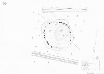 400dpi scan of site plan DC44528 - Plan and section of Chapel O' Sink Cairn