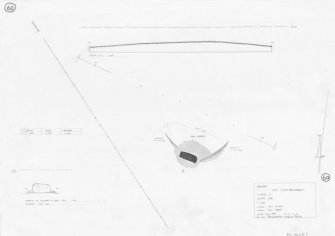 RCAHMS survey drawing: Plan, elevation and section of Braehead recumbent stone circle