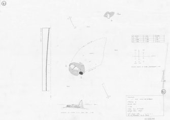 RCAHMS survey drawing: Plan, elevation and section of Inschfield recumbent stone circle