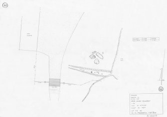 RCAHMS survey drawing: Plan, elevation and section of Bankhead recumbent stone circle