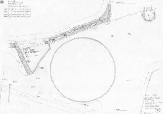 RCAHMS survey drawing: Plan, elevation and section of Brandsbutt Stone Circle