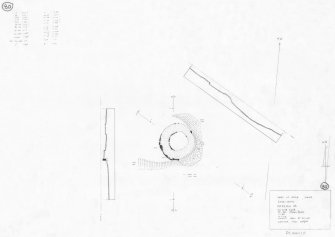 RCAHMS survey drawing: Plan, elevation and sections of Sands of Forvie ring-cairn