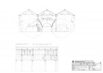 Water-Wheel House: section X-X1 and Lade elevation