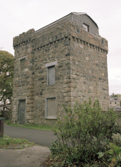 General view of building within Lews Castle policies, Stornoway, taken from the west.