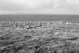 General view of Caisteal Mhic Creacail chambered cairn, taken from the south south west.