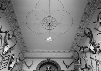 Interior.
Stairhall connecting main entrance to principal floor, detail of ceiling.