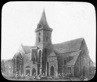 Perth, St John's Place, St John's Church.
Drawing of general view of church from North-East.