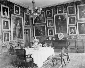 Copy of historic photograph of dining room.