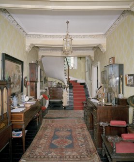 Interior view of entrance hall from S, Canna House.