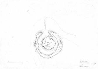 RCAHMS survey drawing; plan of the ring ditch house at Easter Croftintygan