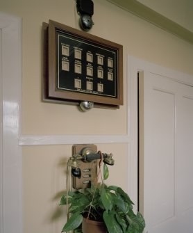 Interior. Ground floor. Kitchen. Electric bell board. Detail