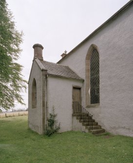 S Entrance porch. To vestry and pulpit. Detail