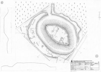 400dpi scan of DC44332 RCAHMS plan of Doune of Invernochty motte