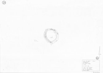 400dpi scan of DC44348 RCAHMS plan of Hill of Keir enclosure