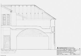 St Drostan's Parish Church:
Section through vaulted entrance hall at scale 1:20