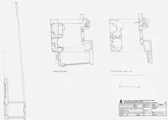 Kinloss Abbey, Abbot's House:  Ground Floor Plan and First Floor Plan