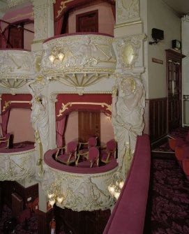 Interior. Auditorium. S side boxes. Detail